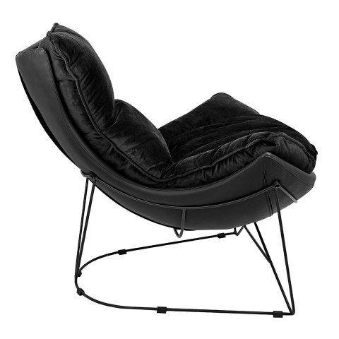 King Home Fotel OTILIA STAND VELVET czarny