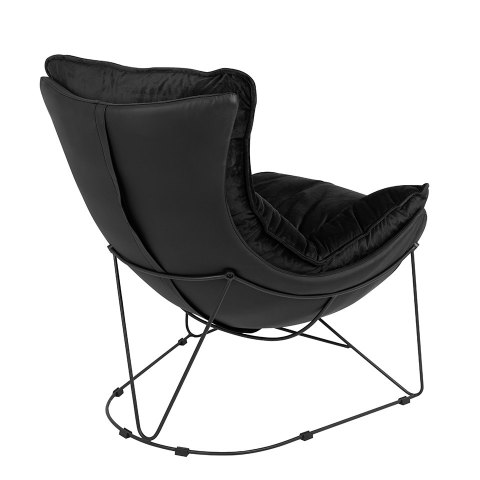 King Home Fotel OTILIA STAND VELVET czarny
