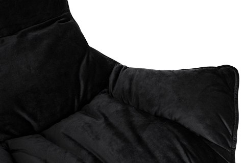 King Home Fotel OTILIA STAND VELVET czarny