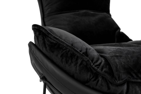 King Home Fotel OTILIA STAND VELVET czarny
