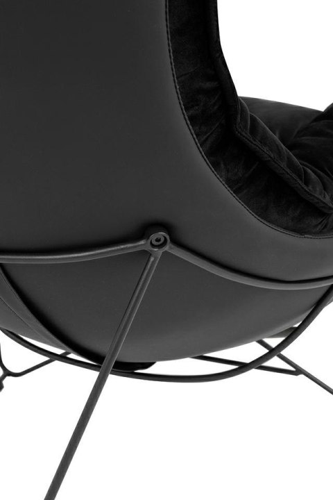 King Home Fotel OTILIA STAND VELVET czarny