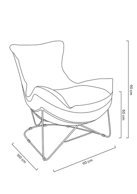 King Home Fotel OTILIA STAND VELVET czarny