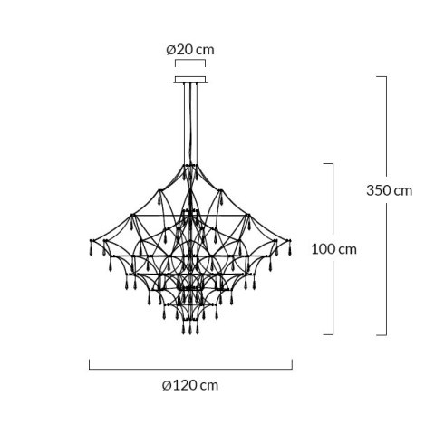 Moosee MOOSEE lampa wisząca CONSTELATION 120 - LED, stal szczotkowana