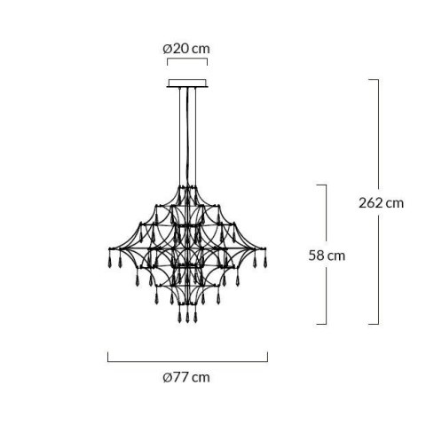 Moosee MOOSEE lampa wisząca CONSTELATION 77 - LED, stal szczotkowana