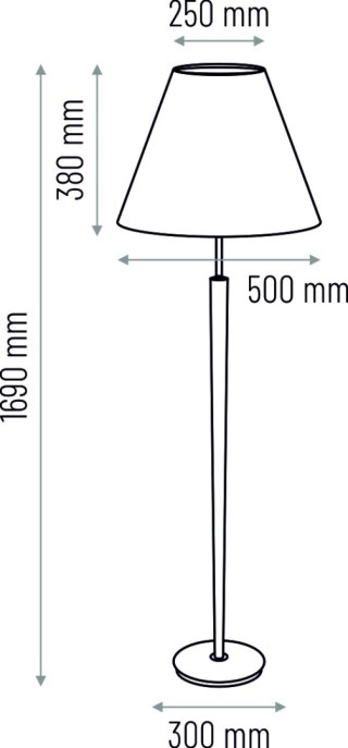 Lampa podłogowa Venus - czarna