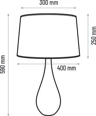 Lampa stołowa komodowa VASE - dąb