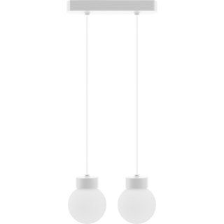 Lampa wisząca Barrel-Orb Kula 2pł biały