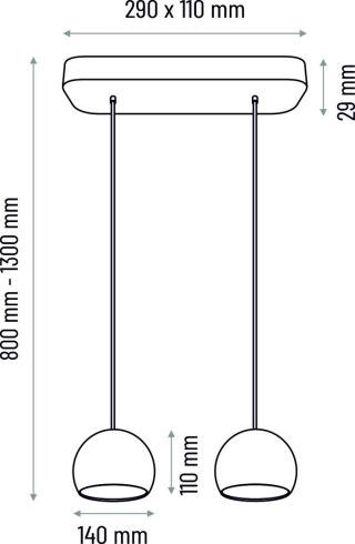 Lampa wisząca biała Balli Kule 2pł