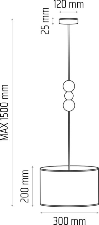 Lampa wisząca Bolla fi30 beż