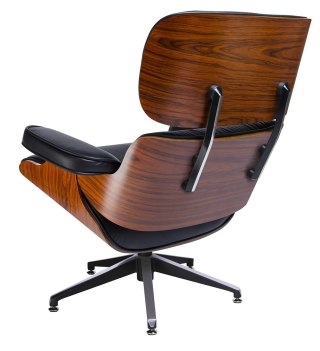 Produkt wycofany Fotel LOUNGE czarny / róża z podnóżkiem