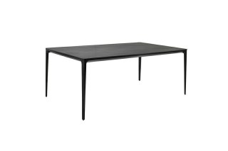 King Home Stół SLIM 140x80 czarny - ceramiczny marmur, aluminium