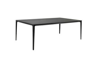 King Home Stół SLIM 180x90 czarny - ceramiczny marmur, aluminium