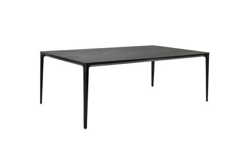 King Home Stół SLIM 180x90 czarny - ceramiczny marmur, aluminium