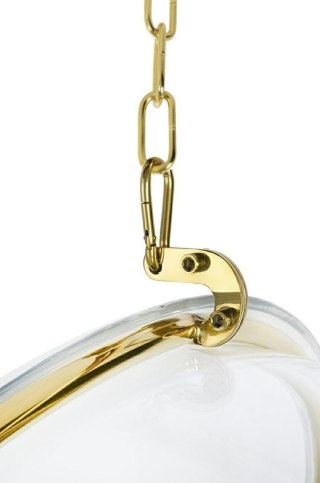 King Home Fotel wiszący BUBBLE GOLD VELVET poduszka beżowa