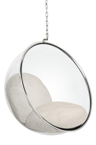 King Home Fotel wiszący BUBBLE VELVET poduszka beżowa