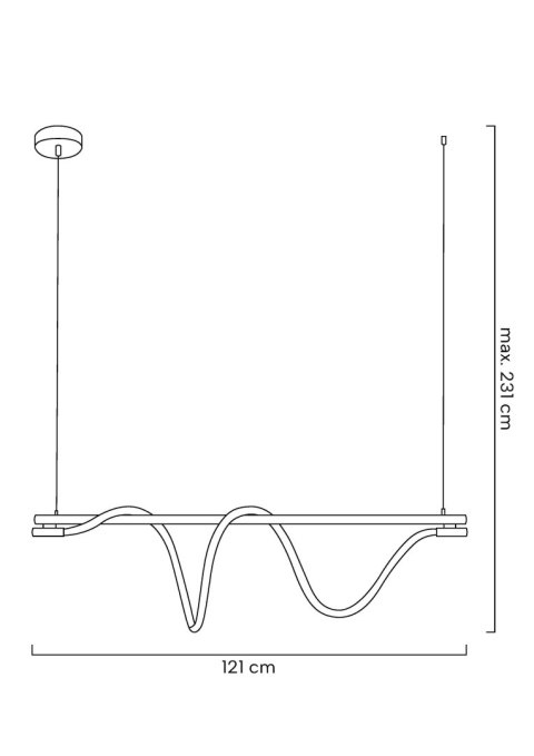 Moosee MOOSEE lampa wisząca SERPIENTE 120 czarna