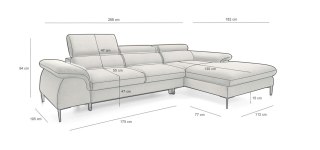 King Home Narożnik EDIE MEDIUM z funkcją spania - II grupa tkanin