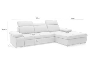 King Home Narożnik NONA M z funkcją spania - II grupa tkanin