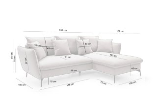 King Home Narożnik WILIAM z funkcją spania - II grupa tkanin