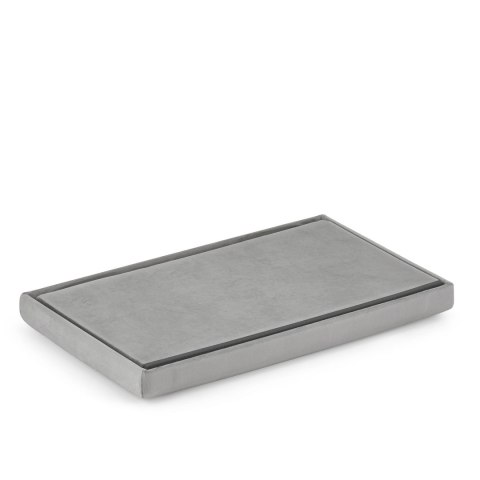 Pufa składana XL - 60x38x38cm aksamit szara x 4