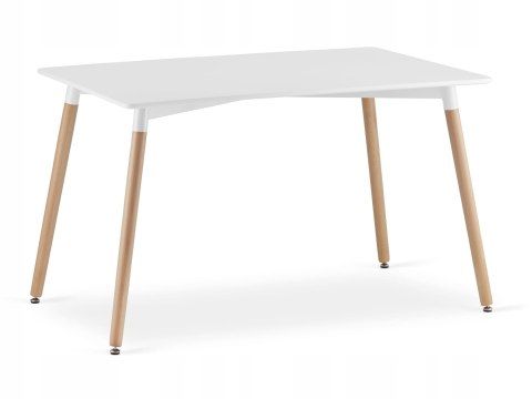 Zestaw stół prostokątny ADRIA 120x80cm biały + 4 krzesła MARK czarne