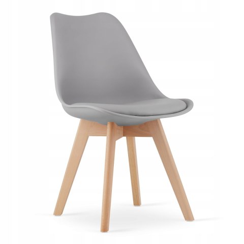 Zestaw stół prostokątny ADRIA 120x80cm biały + 4 krzesła MARK szare