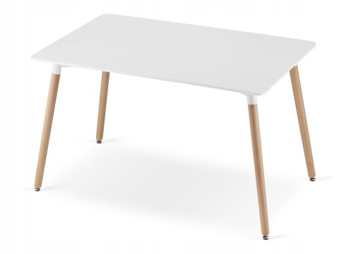 Zestaw stół prostokątny ADRIA 120x80cm biały + 4 krzesła MARK szare