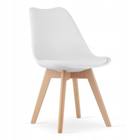 Zestaw stół prostokątny 120x80cm dąb sonoma + 4 krzesła MARK białe