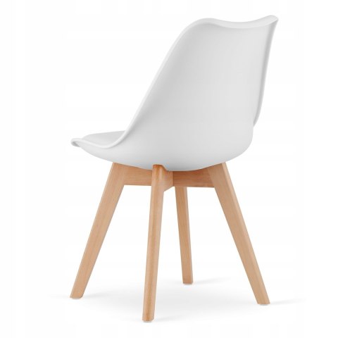 Zestaw stół prostokątny 120x80cm dąb sonoma + 4 krzesła MARK białe