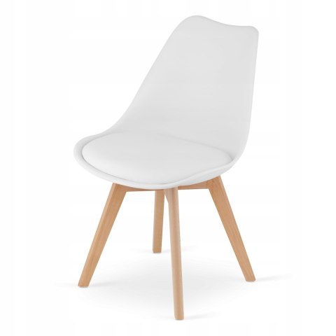 Zestaw stół prostokątny 120x80cm dąb sonoma + 4 krzesła MARK białe