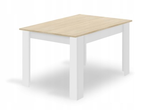 Zestaw stół prostokątny 120x80cm dąb sonoma + 4 krzesła MARK czarne