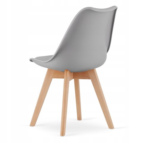 Zestaw stół prostokątny 120x80cm dąb sonoma + 4 krzesła MARK szare