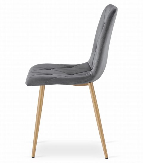 Zestaw stół NP 120x80cm Dąb Sonoma + 4 krzesła LIBRA szare