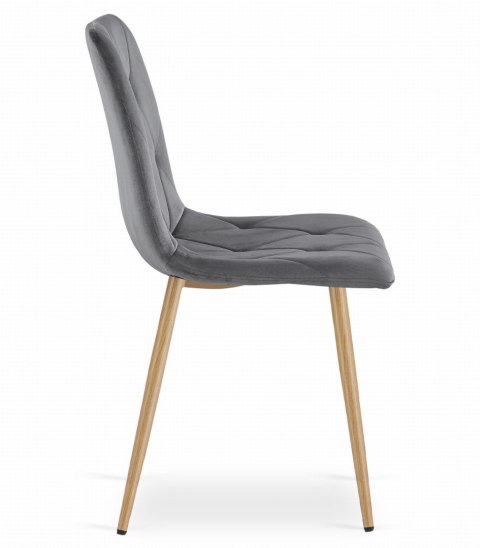 Zestaw stół NP 120x80cm Dąb Sonoma + 4 krzesła LIBRA szare