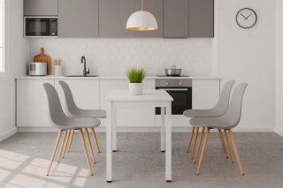 Stół TESSA 120cm x 60cm - biały / białe nogi