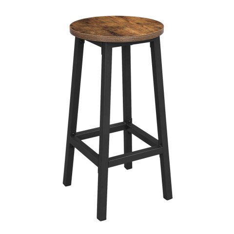 Taboret barowy - rustykalny / nogi czarne