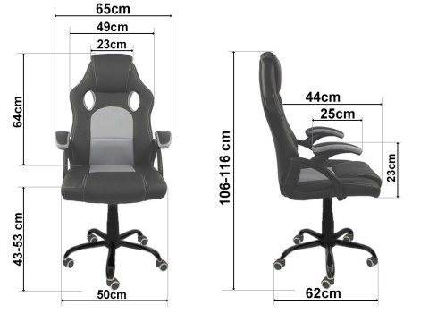 Fotel obrotowy do biurka CARRERA M WHITE FABRIC