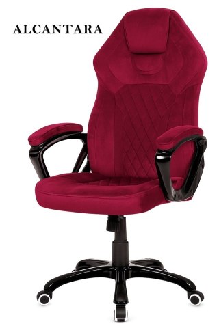 Fotel obrotowy do biurka SPIDER BURGUNDY ALCANTARA