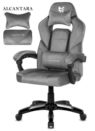 Fotel obrotowy do biurka TITAN GREY ALCANTARA BASIC