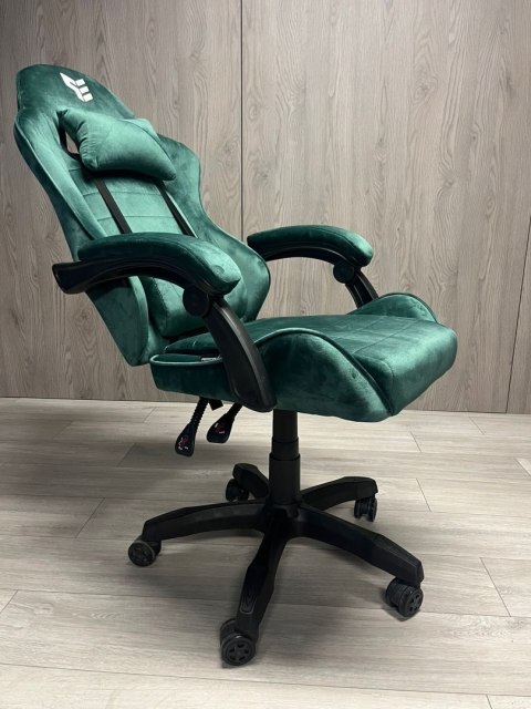 Fotel obrotowy gamingowy ENZO XL DARK GREEN ALCANTARA