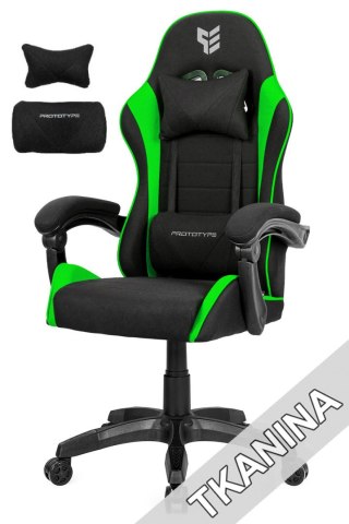 Fotel obrotowy gamingowy ENZO XL GREEN FABRIC