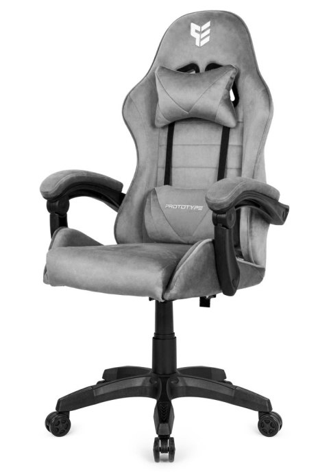 Fotel obrotowy gamingowy ENZO XL GREY ALCANTARA
