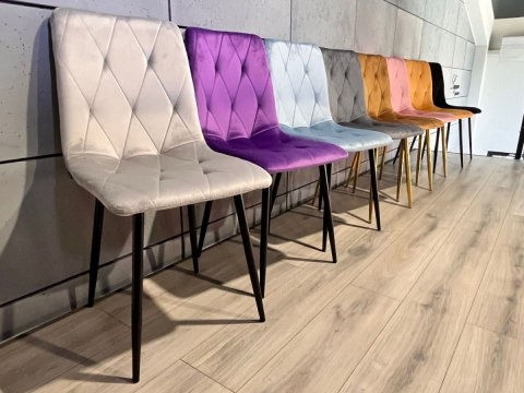 Krzesła tapicerowane BORGO VELVET SMOKE zestaw 4 sztuk kolory do wyboru