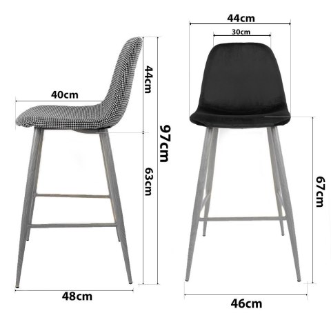 Krzesło barowe hoker AVOLA FABRIC OUTLET