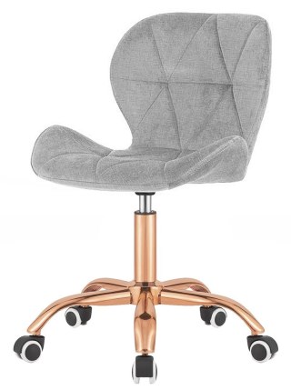 Krzesło obrotowe VASTO OFFICE FABRIC GREY ROSE GOLD