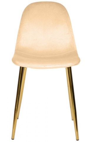 Krzesło tapicerowane GIULIA IVORY VELVET GOLD OUTLET
