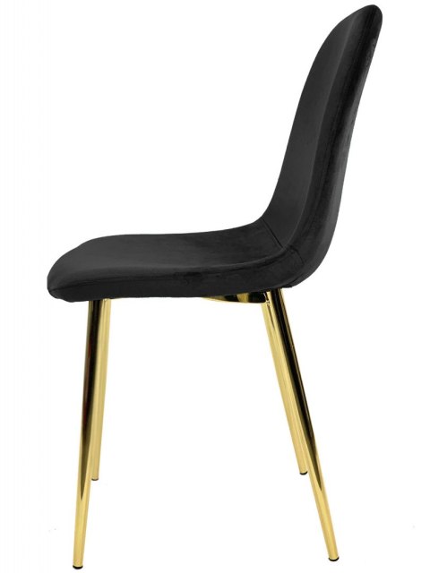 Krzesło tapicerowane GIULIA VELVET BLACK GOLD II GATUNEK
