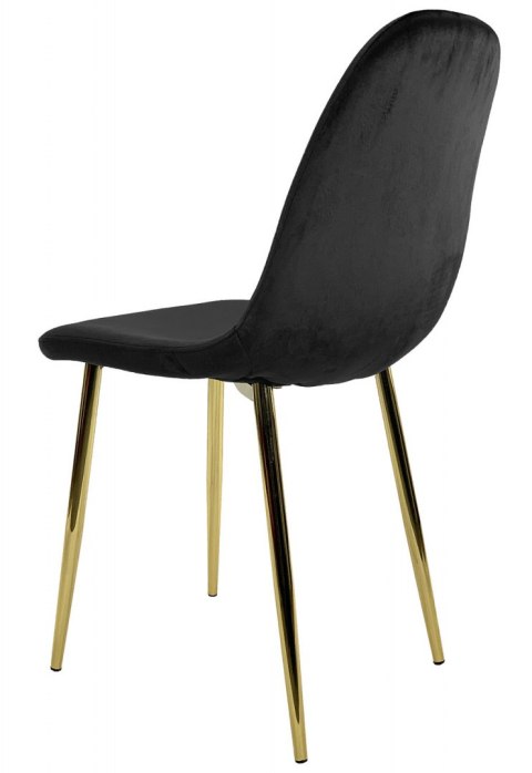 Krzesło tapicerowane GIULIA VELVET BLACK GOLD II GATUNEK