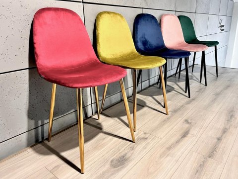 Krzesło tapicerowane GIULIA VELVET BURGUNDY GOLD II GATUNEK