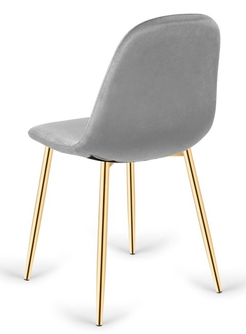 Krzesło tapicerowane GIULIA VELVET GREY GOLD II GATUNEK